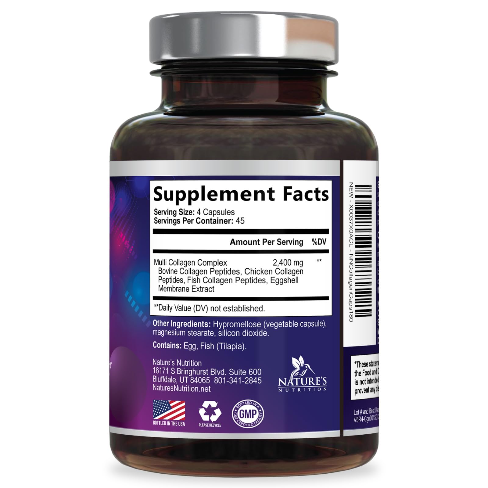Nature's Nutrition sello de calidad cGMP en el packaging del producto