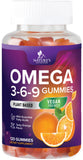 Nature's Nutrition envase frontal mostrando gomitas omega 3 6 9, fácil identificación