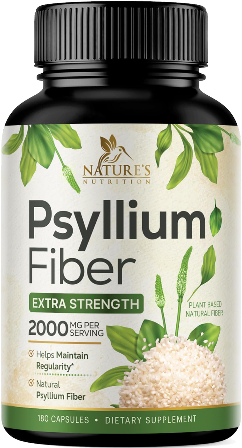 Nature's Nutrition frente del envase mostrando diseño y beneficio de fibra