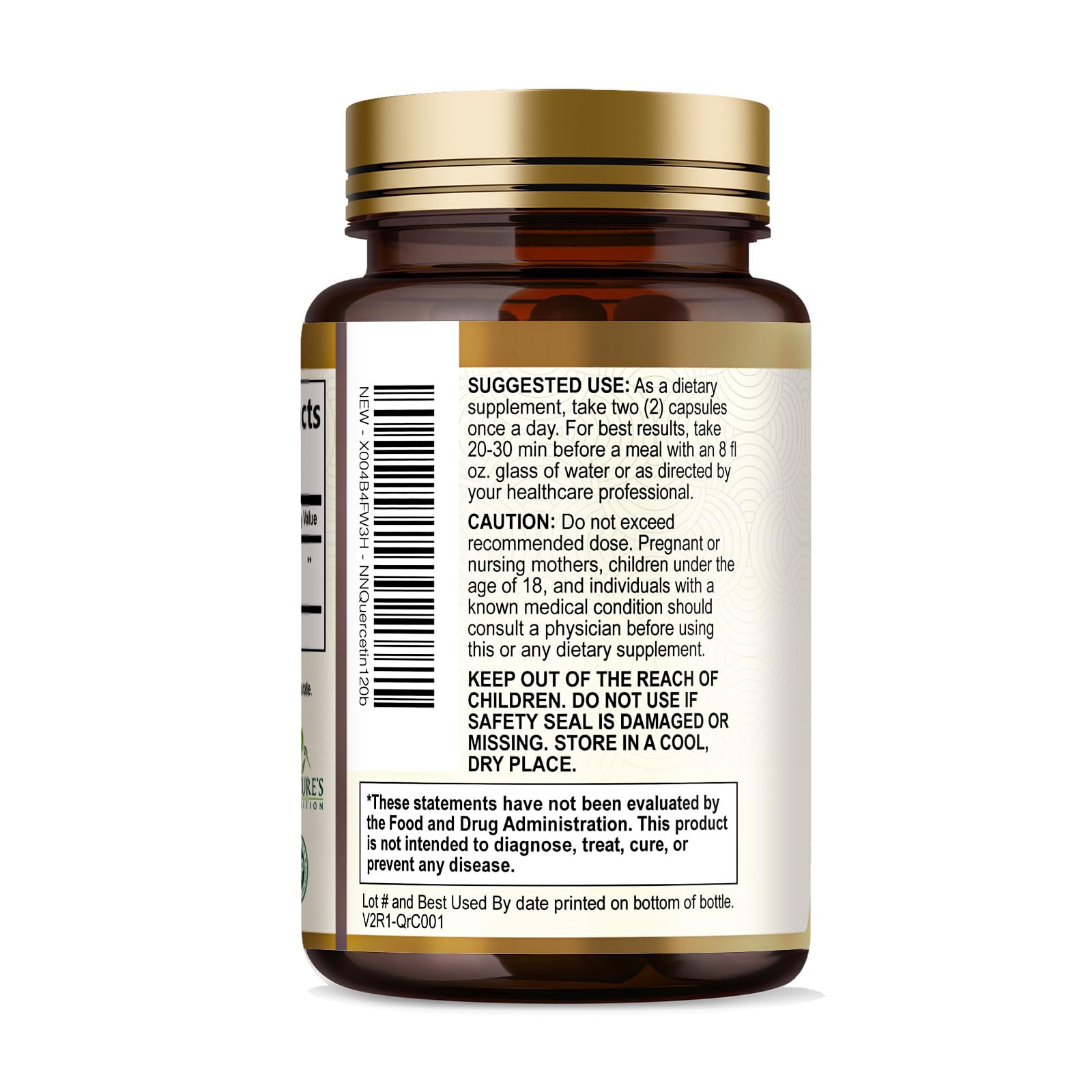 Nature's Nutrition representación de plantas fuente de quercetina