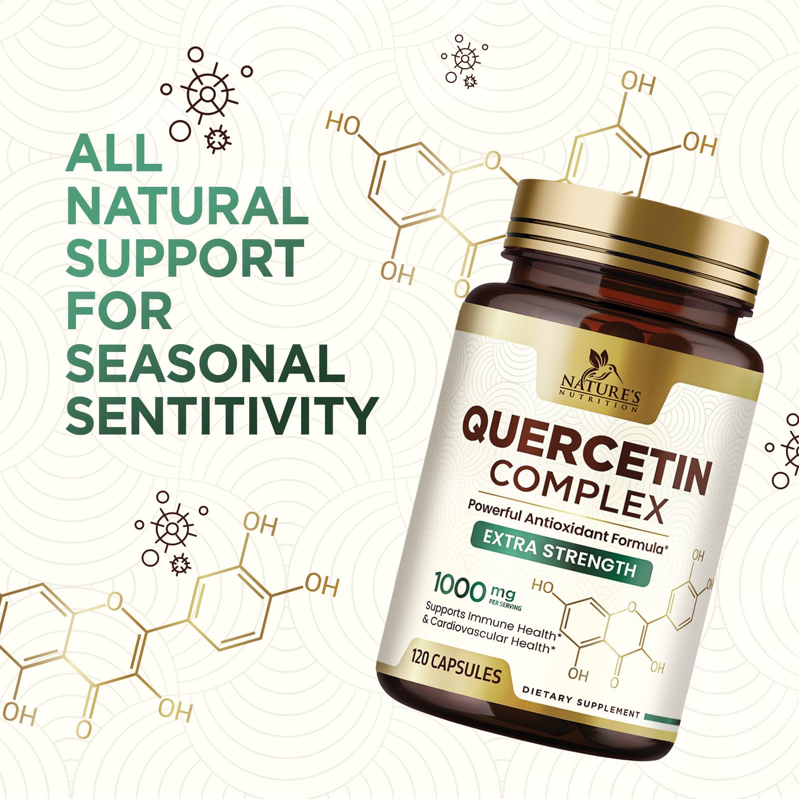 Nature's Nutrition persona tomando cápsula mostrando integración diaria