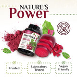 Nature's Nutrition cápsulas junto a una regla para escala, beneficio tamaño y dosis clara