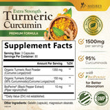 Nature's Nutrition cápsulas en primer plano mostrando textura y dosificación