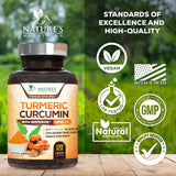 Nature's Nutrition etiqueta con BioPerine visible, subrayando la mejora de biodisponibilidad