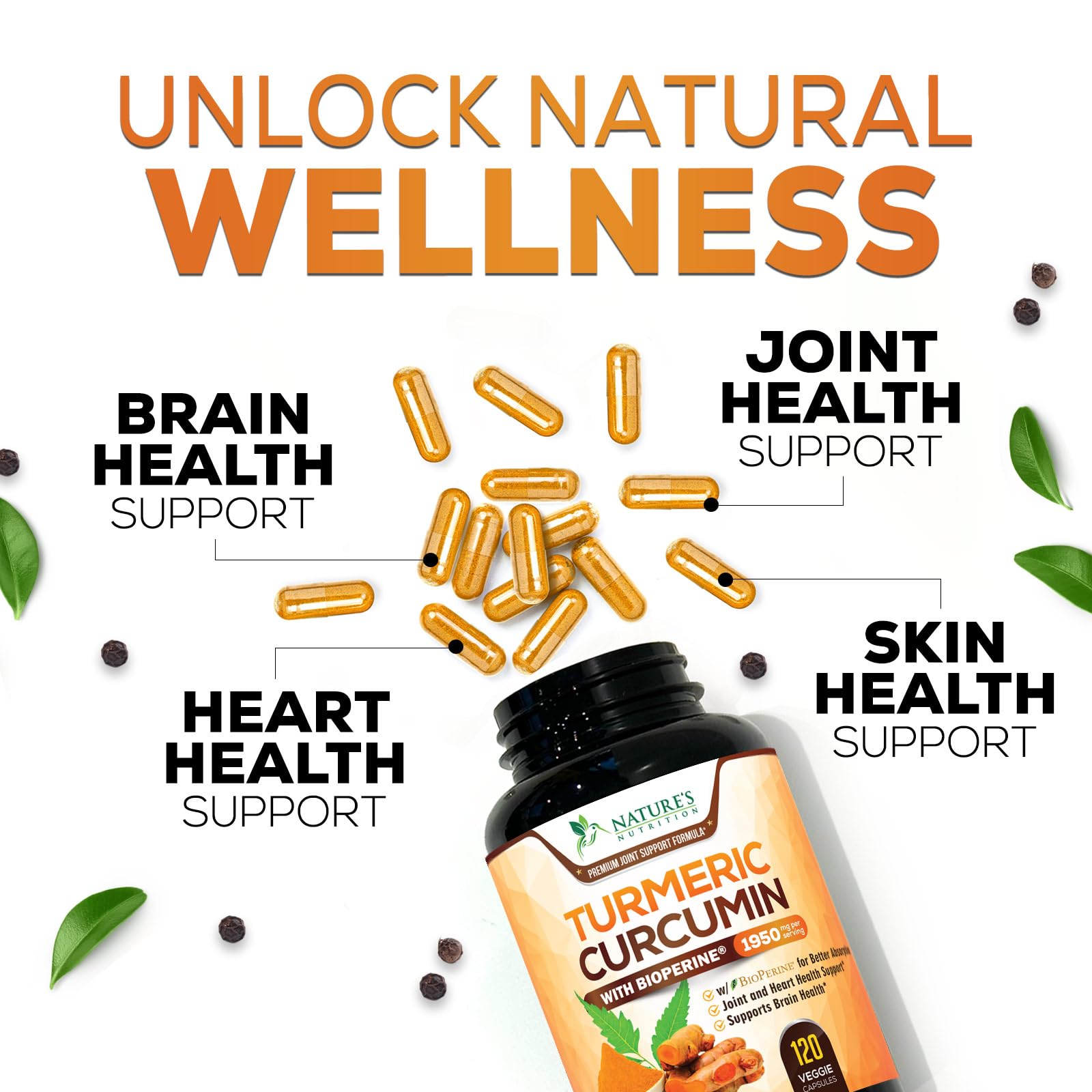 Nature's Nutrition cápsula junto a un desayuno saludable para ilustrar toma diaria sencilla