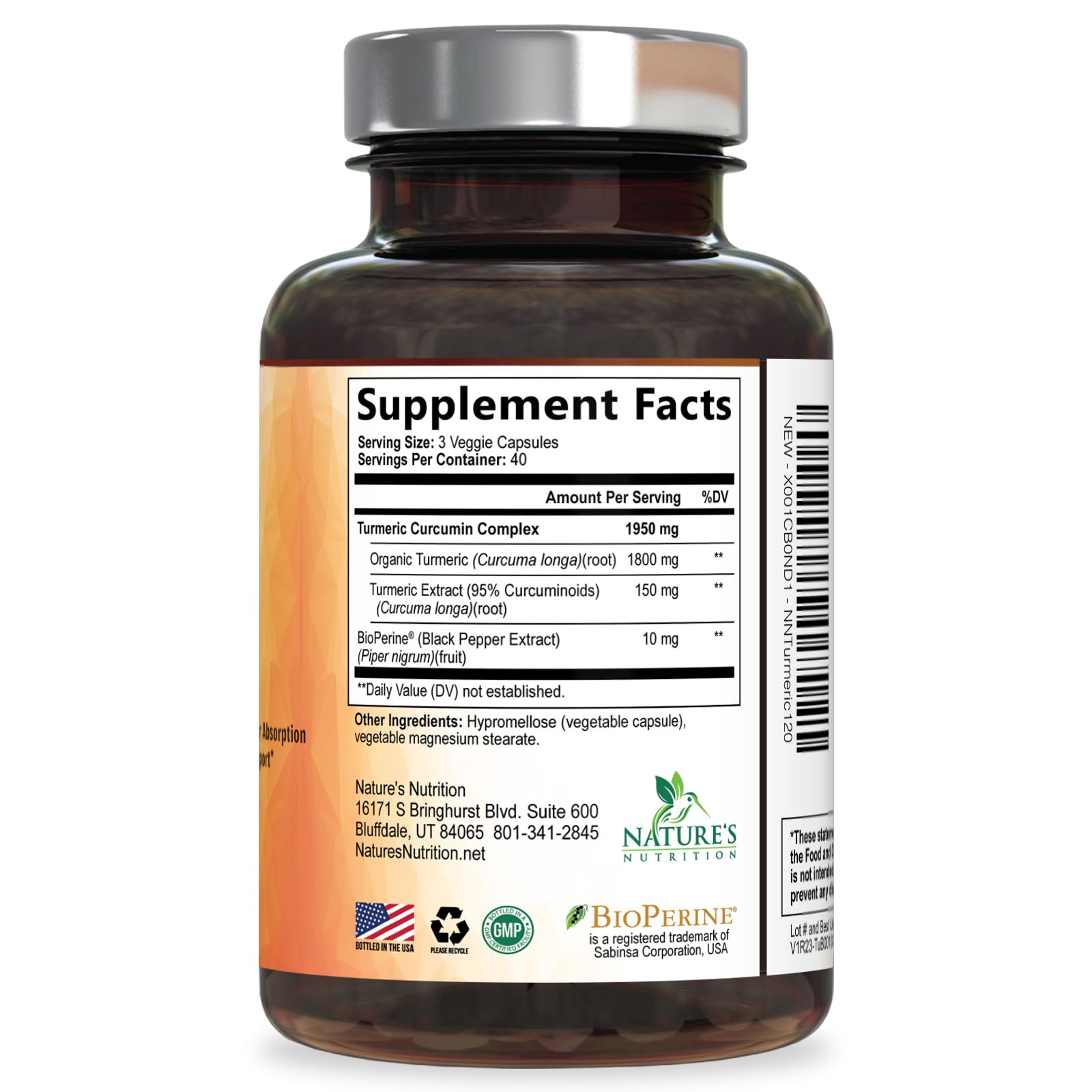 Nature's Nutrition ingredientes orgánicos mostrados juntos para resaltar origen natural