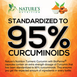 Nature's Nutrition raíces de cúrcuma y jengibre ilustrando ingredientes naturales