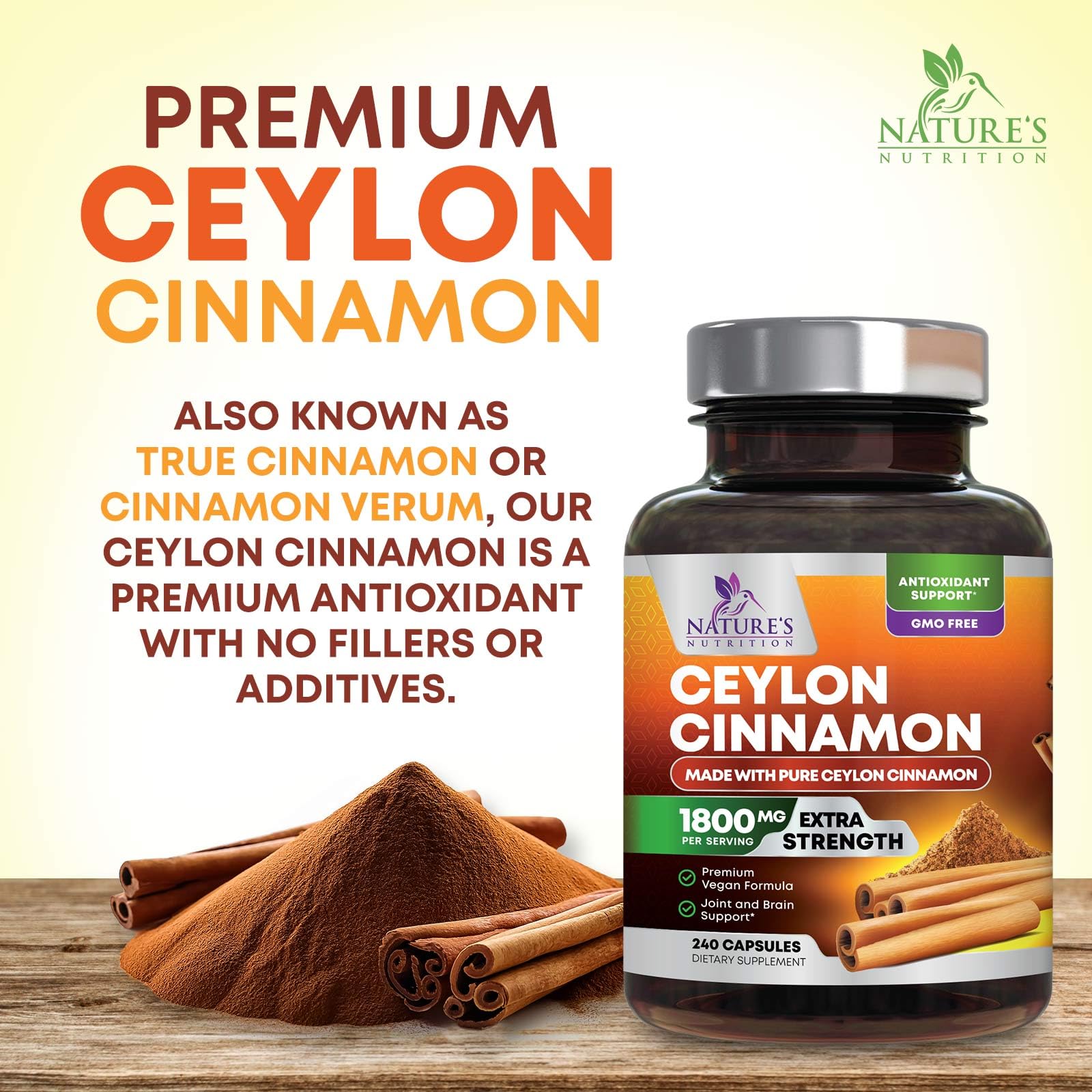 Nature's Nutrition cápsulas en rutina matutina para energía natural