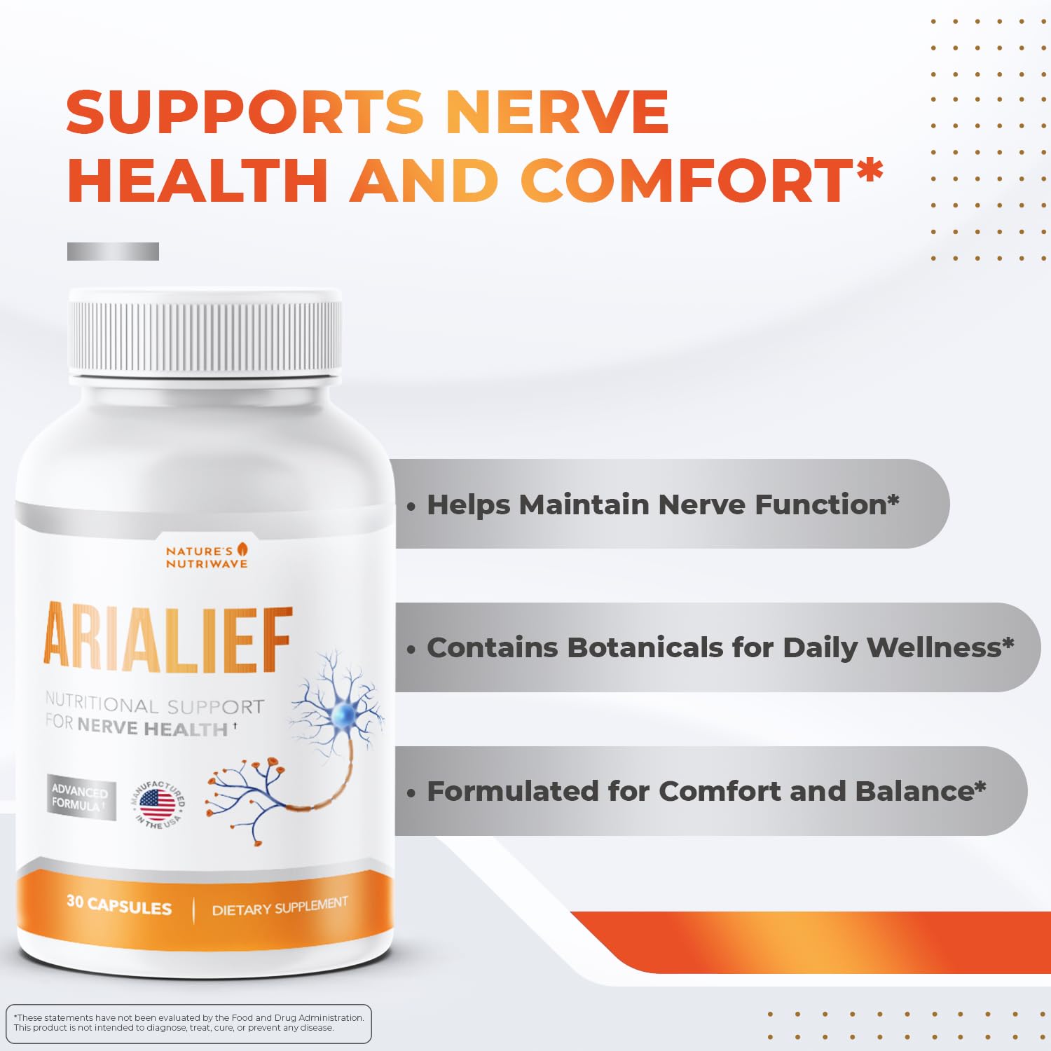 Nature’s NutriWave Arialief cápsula detalle mostrando textura y pureza
