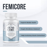 Nature’s NutriWave FemiCore cápsula cercana que destaca fácil ingestión y pureza