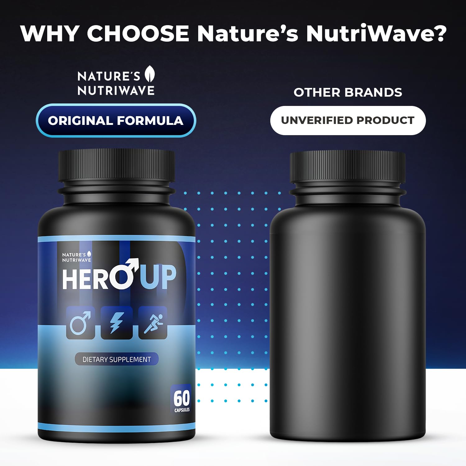 Nature’s NutriWave HeroUP envase en escena lifestyle transmitiendo bienestar diario