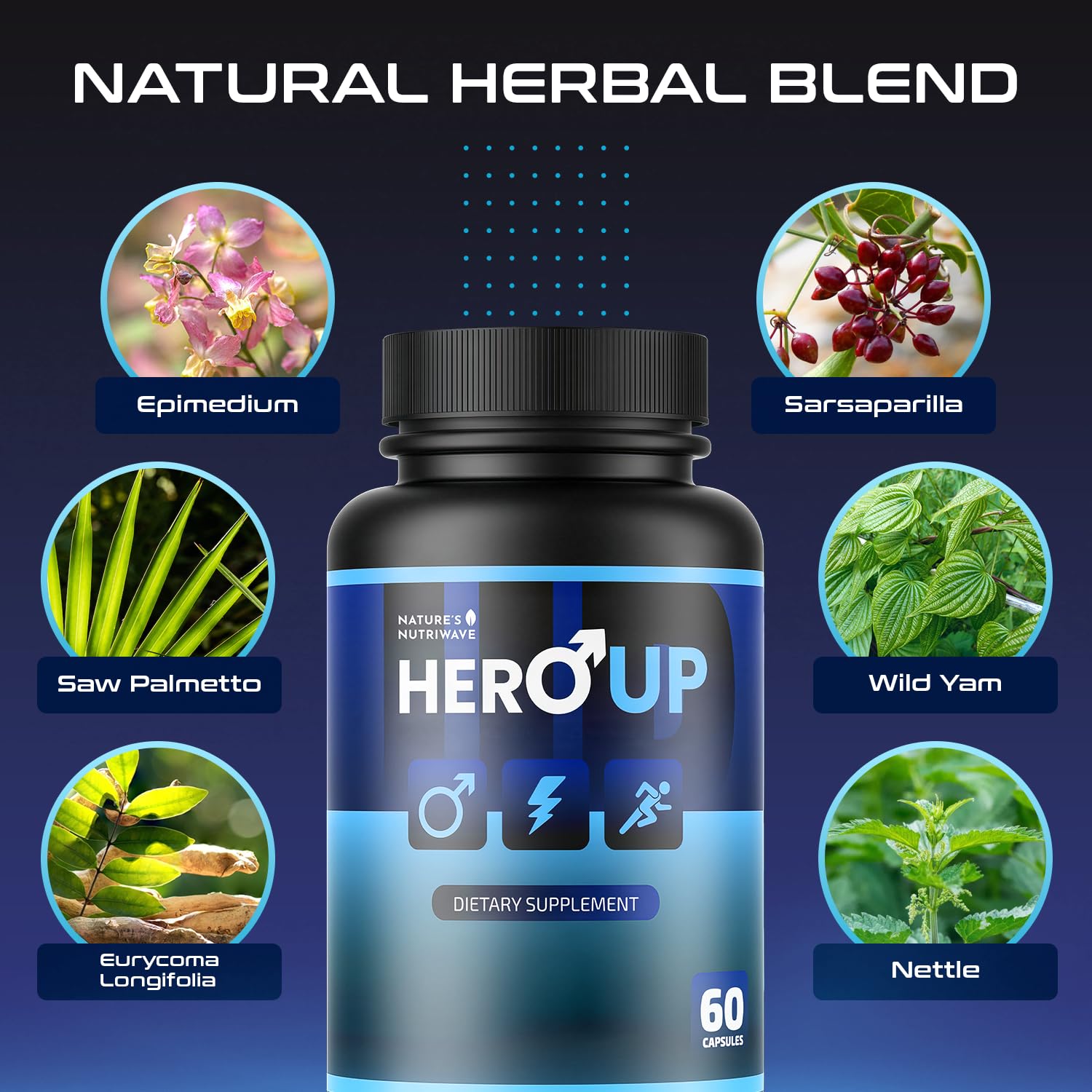 Nature’s NutriWave HeroUP cápsula junto a monedas para comparar tamaño práctico