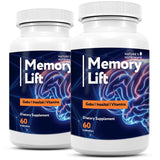Nature’s NutriWave Memory Lift frasco frontal que muestra 60 cápsulas y etiqueta clara