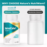 Nature’s NutriWave cápsula NerveCalm en mano para visual de uso diario