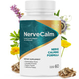 Nature’s NutriWave frasco NerveCalm vista frontal con etiqueta clara