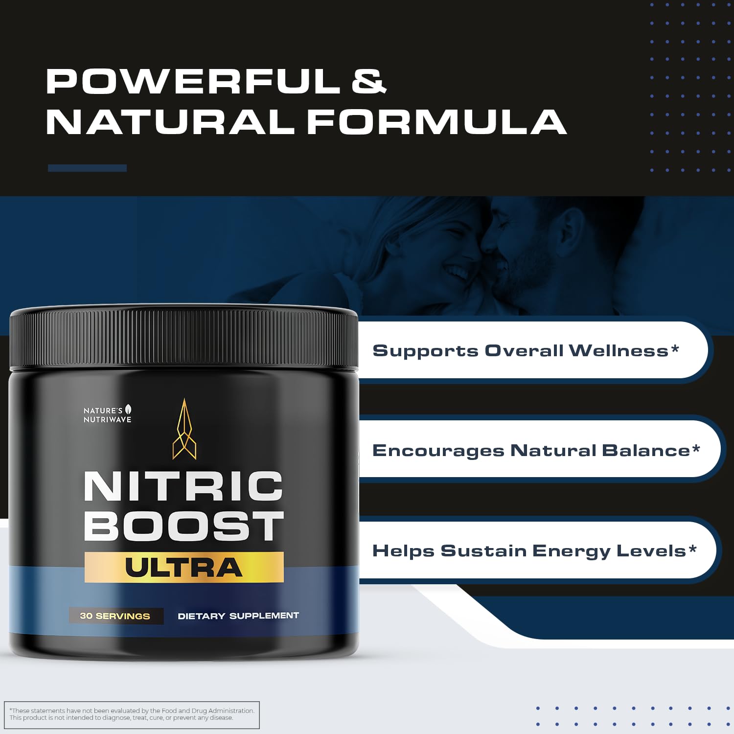 Nature’s NutriWave Nitric Boost Ultra textura del polvo lista para mezclar fácilmente