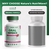 Nature’s NutriWave persona usando Oracare tras cepillarse para frescura
