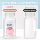 Nature’s NutriWave frasco abierto con gomitas visibles para tres meses de suministro
