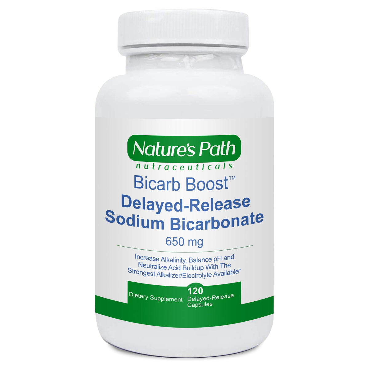 NATURE'S PATH NUTRACEUTICALS frente del empaque mostrando 120 cápsulas y conveniencia