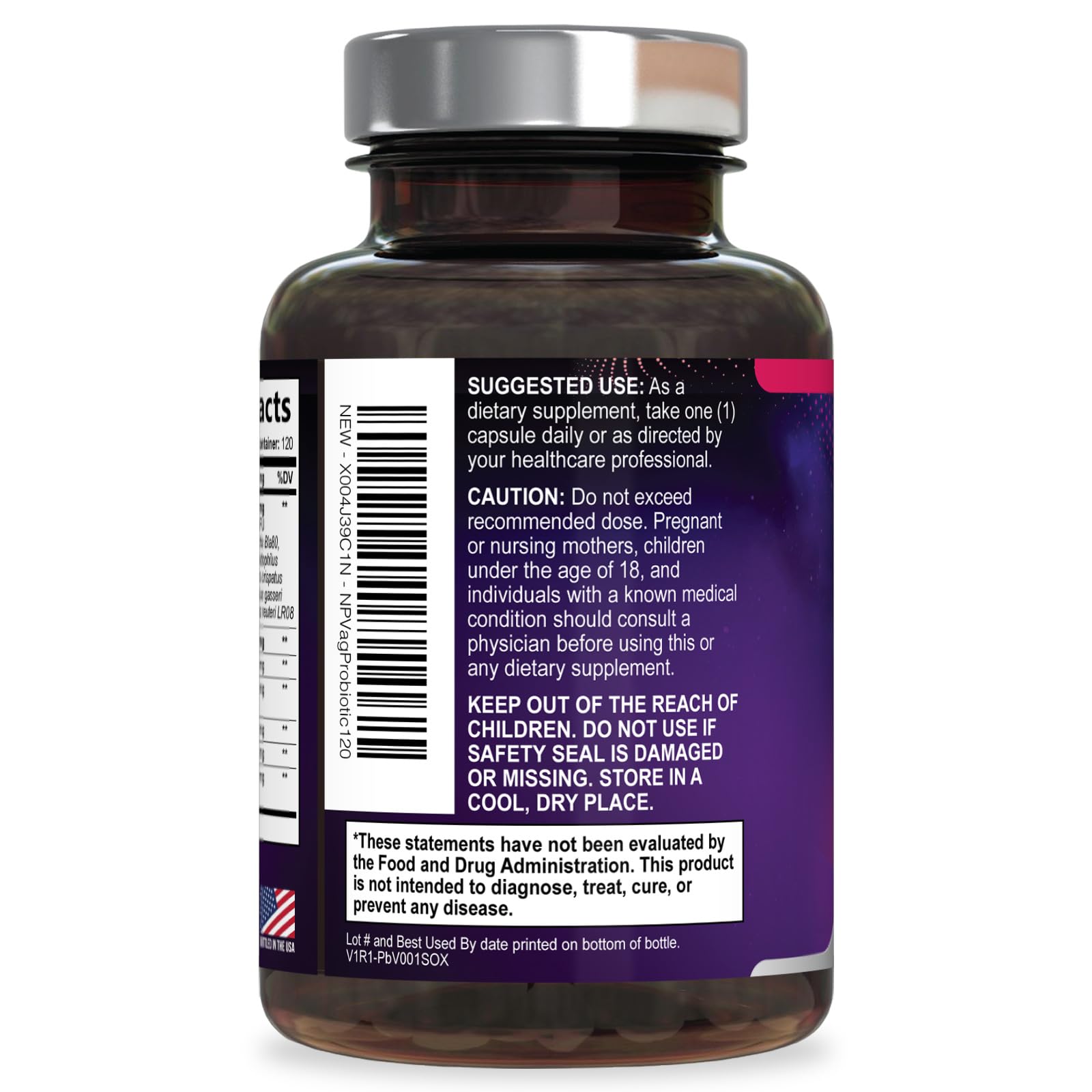 Nature's Peak cápsula abierta mostrando polvo probiótico y potencia