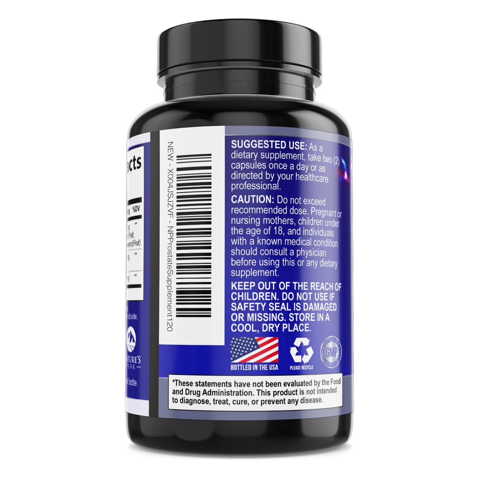 Nature's Peak saw palmetto y semillas, origen vegetal y pureza