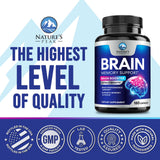 Nature's Peak frasco junto a objetos para comparar tamaño y mostrar cantidad de cápsulas