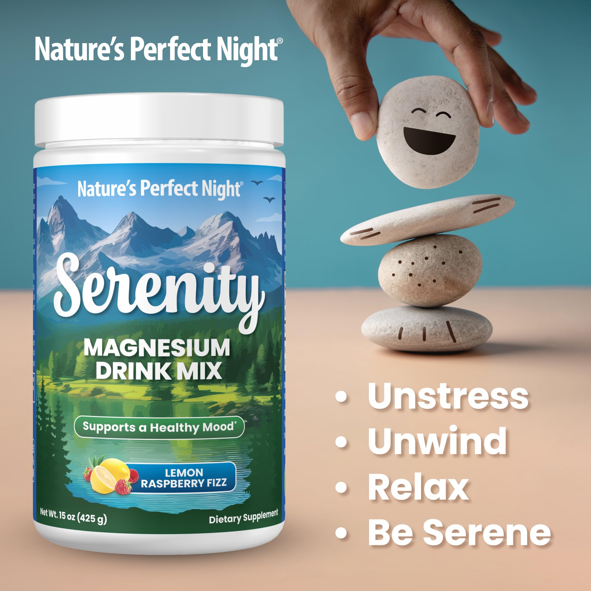 Nature's Perfect Night porción en cucharita para comparar tamaño y dosis clara