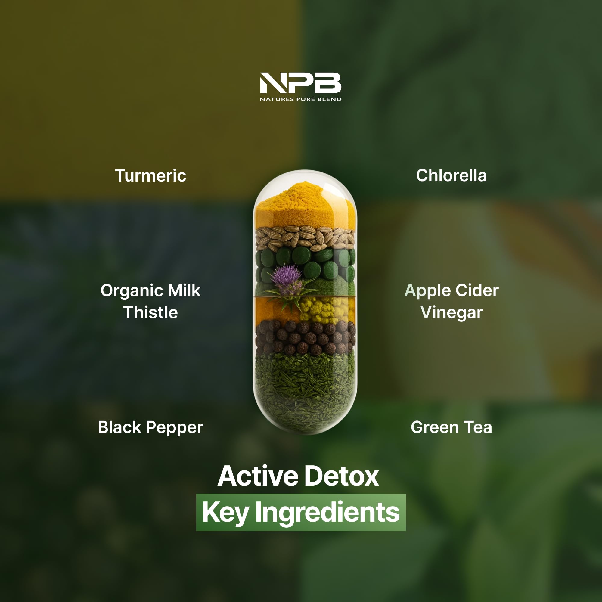 Nature's Pure Blend detalle de cápsulas vegetales y textura suave