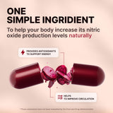 Nature's Pure Blend cápsulas en mano para mostrar tamaño y facilidad