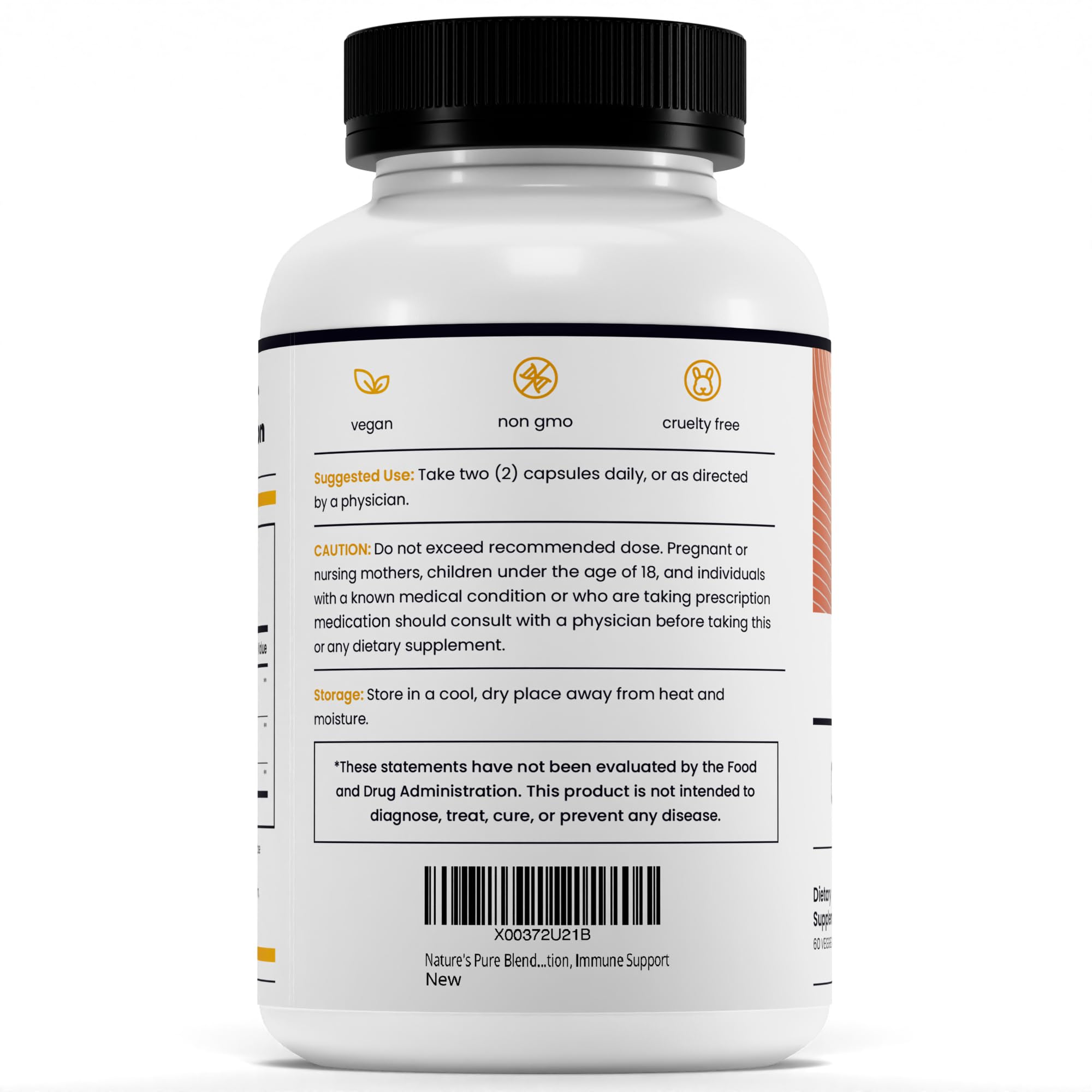 Nature's Pure Blend ingredientes orgánicos agrupados que resaltan pureza