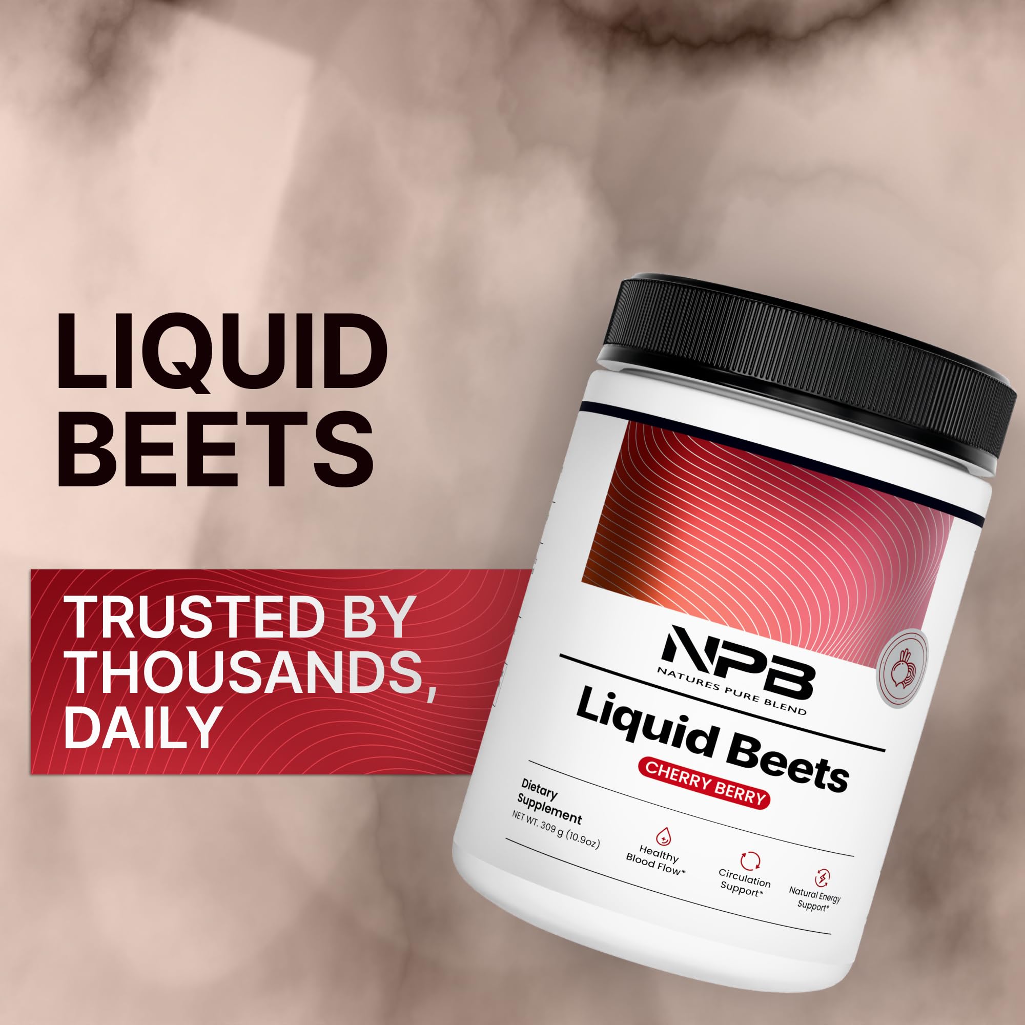 Nature's Pure Blend batido deportivo con remolacha para rendimiento