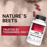 Nature's Pure Blend frasco abierto con cápsulas para conveniencia diaria