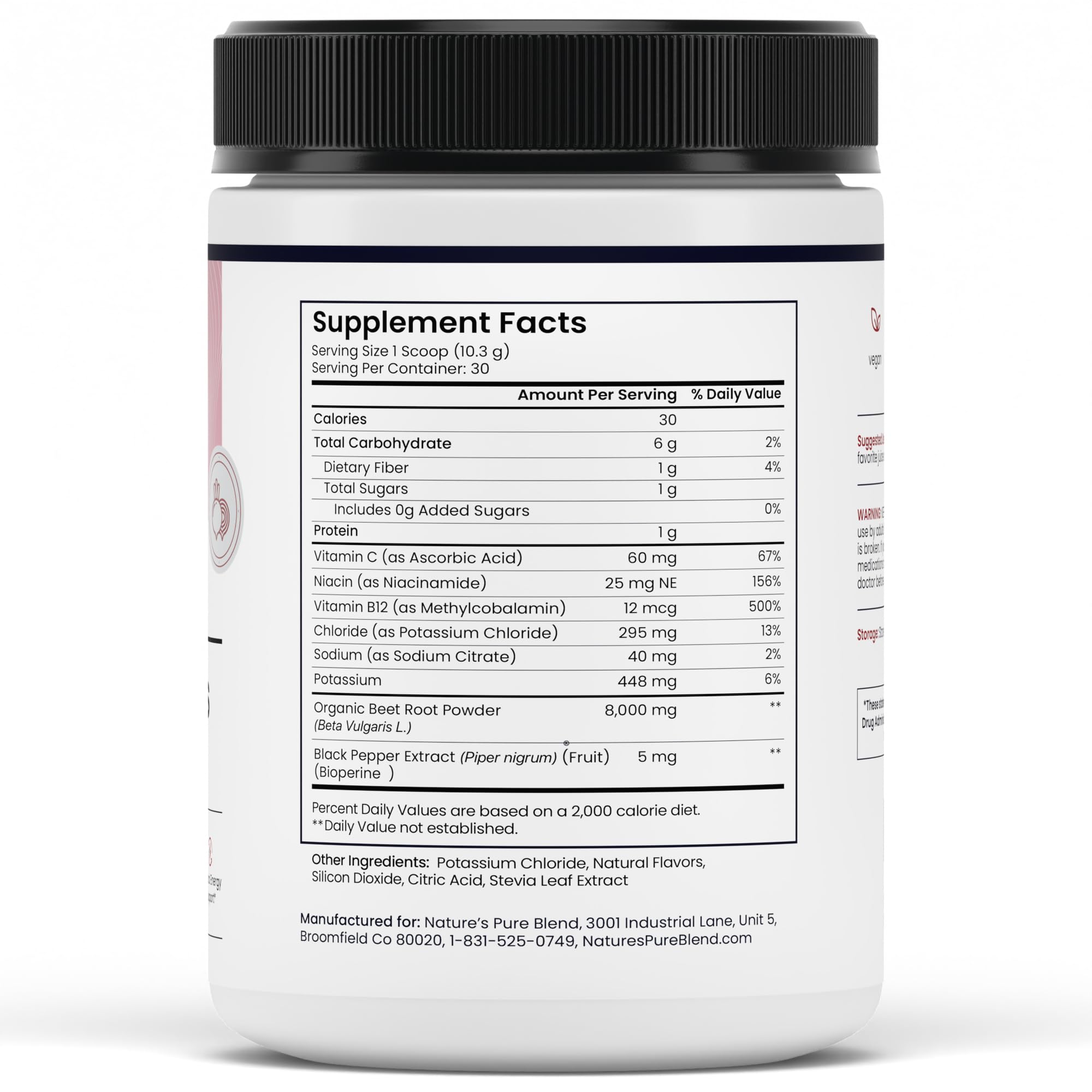 Nature's Pure Blend persona antes de entrenar usando el suplemento