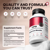 Nature's Pure Blend etiqueta con lista de ingredientes naturales y orgánicos