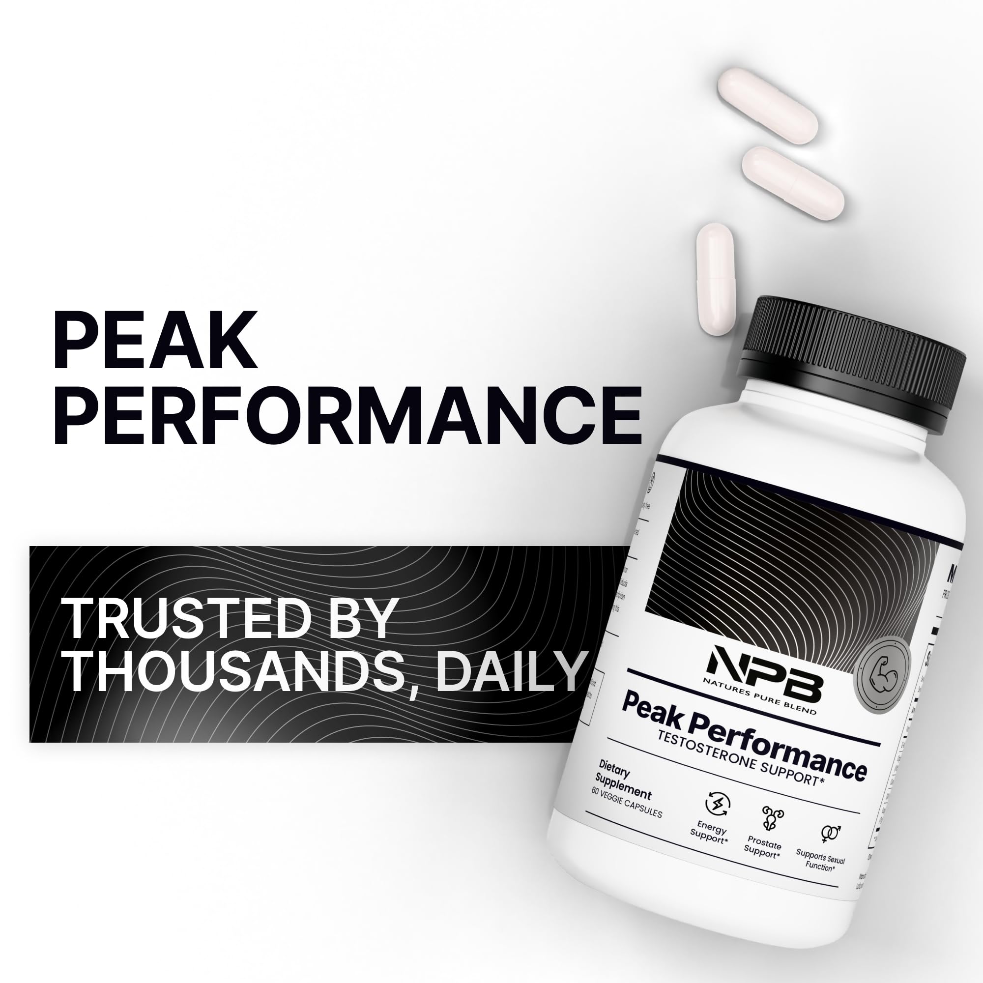 Nature's Pure Blend etiqueta nutricional legible con ingredientes clave