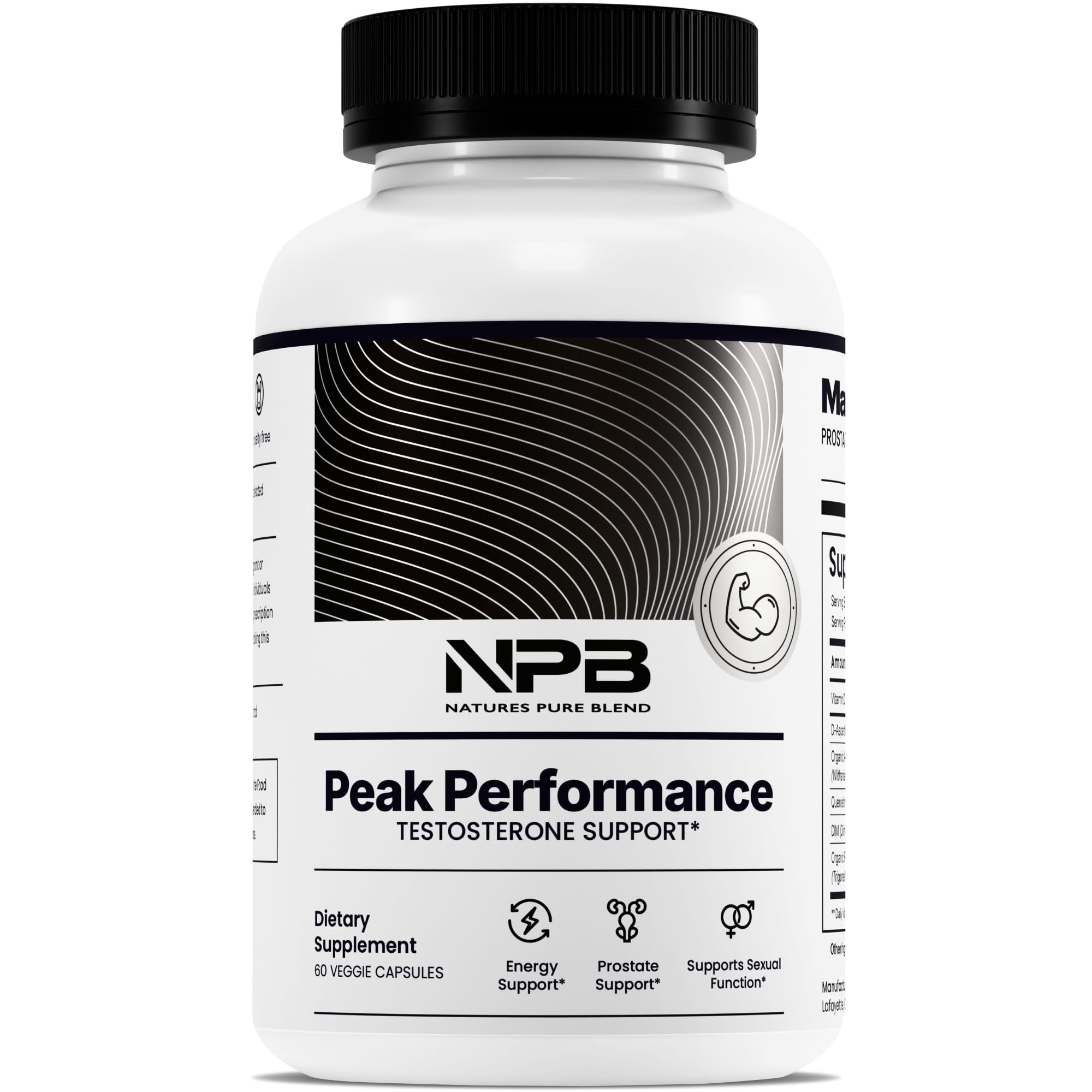 Nature's Pure Blend frente del empaque mostrando el producto y beneficios