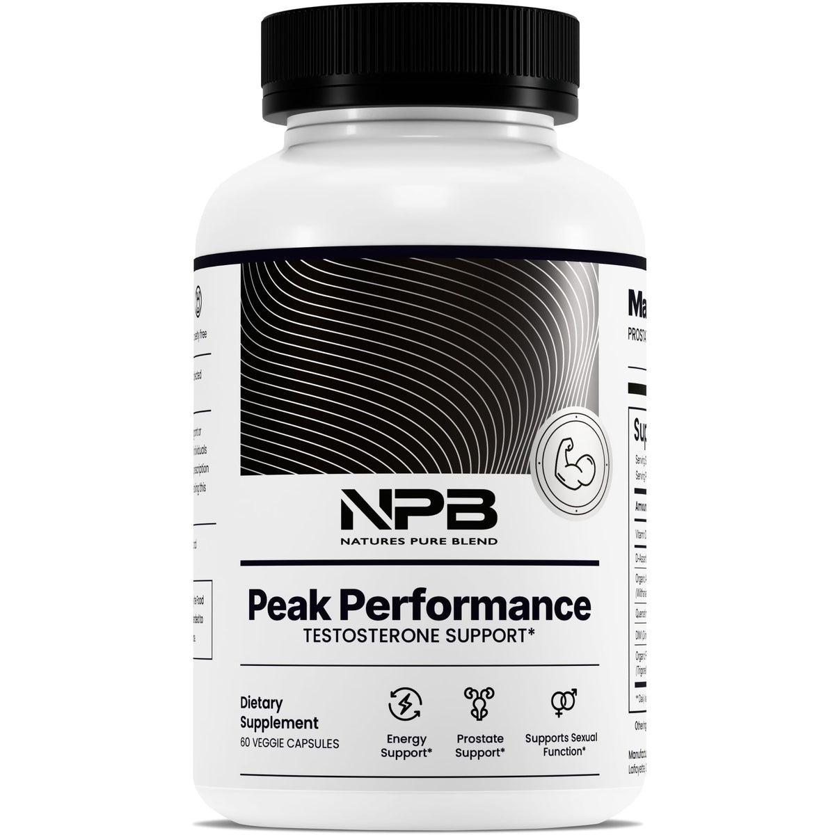 Nature's Pure Blend frente del empaque mostrando el producto y beneficios