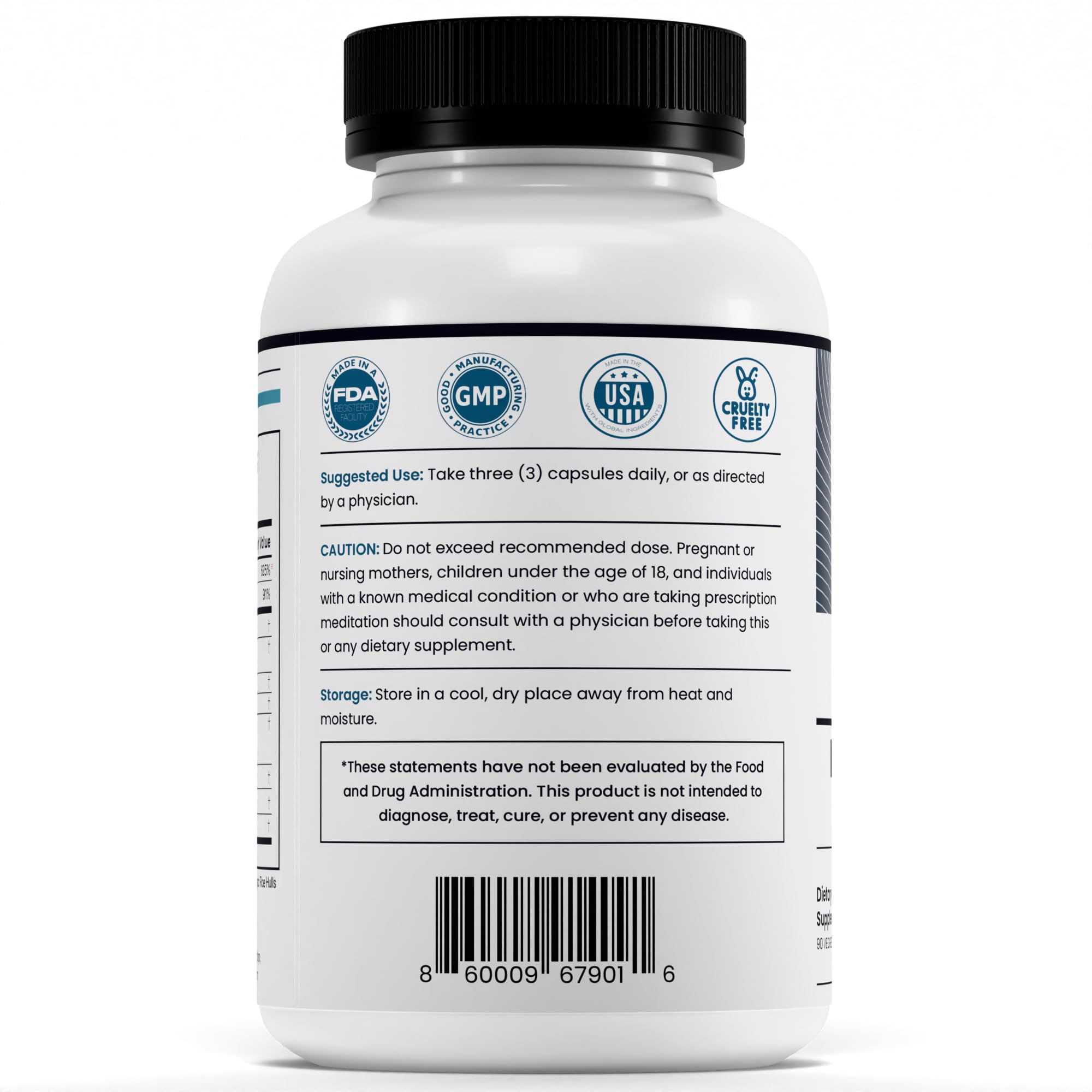 Nature's Pure Blend caja abierta con 90 cápsulas para suministro mensual