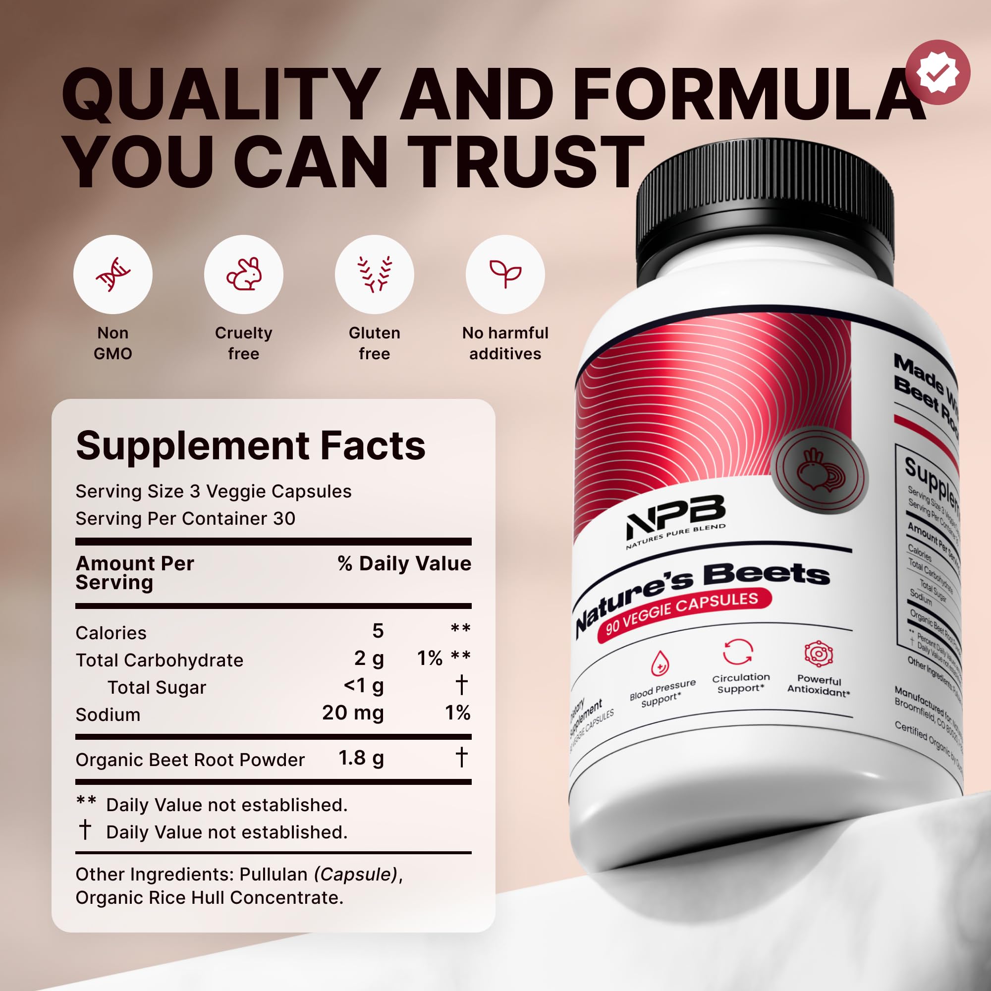 Nature's Pure Blend cápsulas antes de entrenamiento para energía cómoda