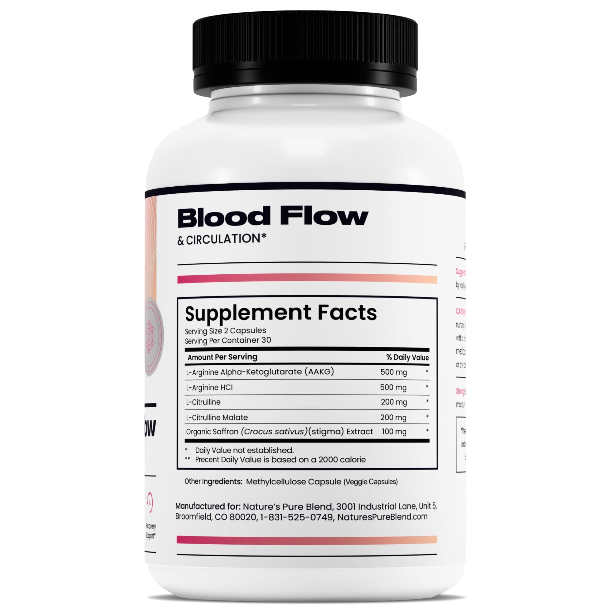 Toma pre-entreno de Nature's Pure Blend para energía sostenida sin cafeína