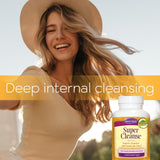 Nature's Secret producto junto a frutas y verduras promoviendo bienestar digestivo