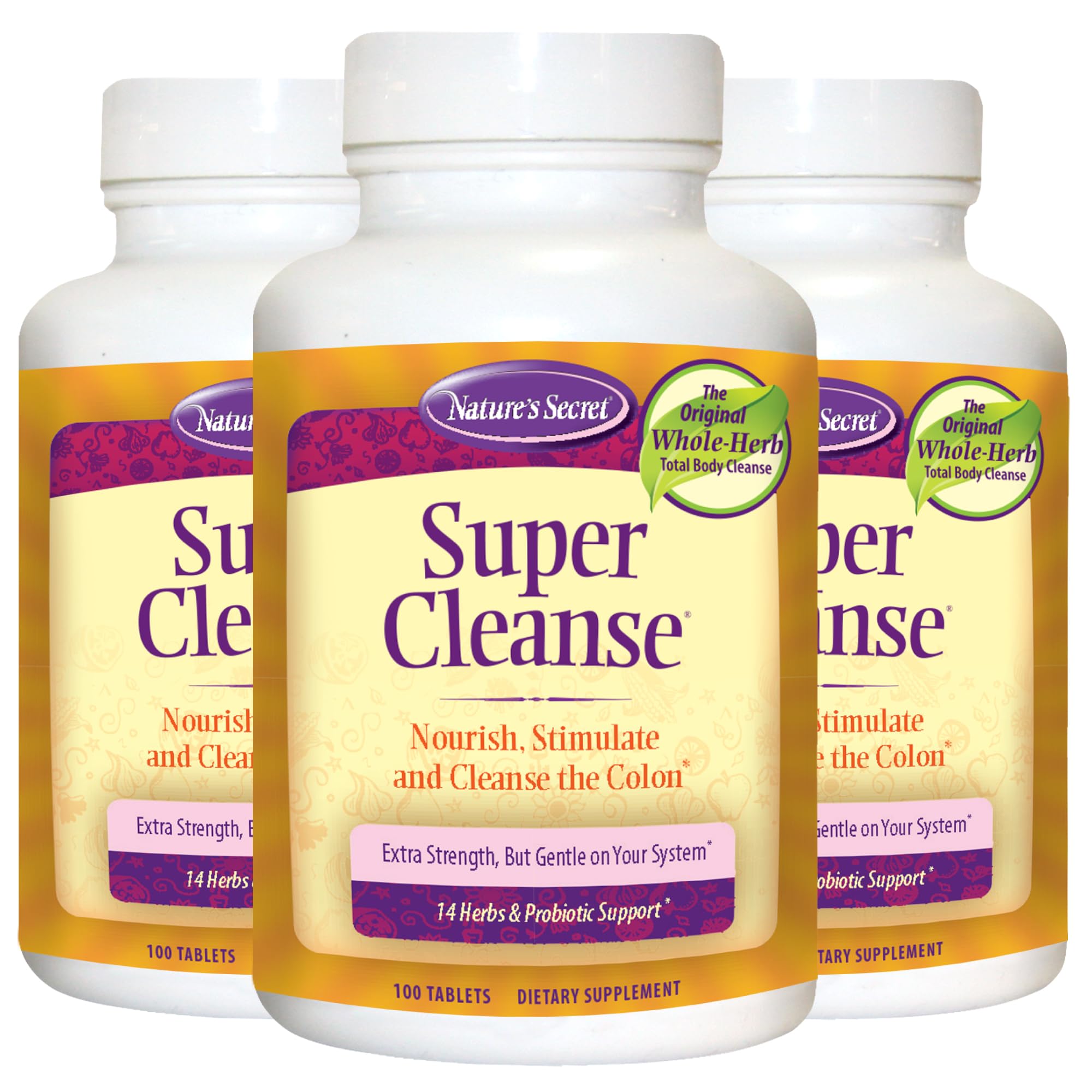 Nature's Secret frente del empaque mostrando 3 frascos y claridad del producto