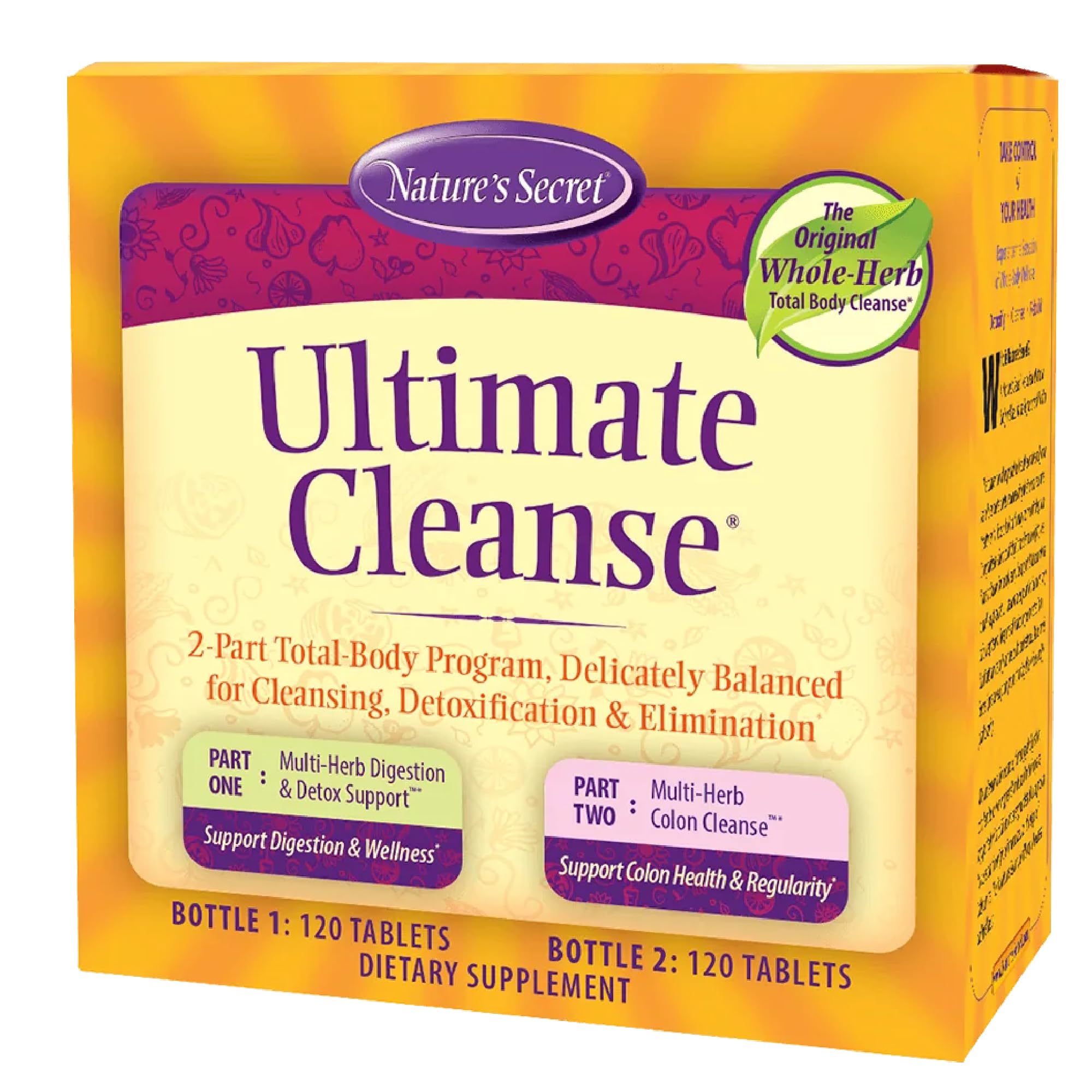 Nature's Secret envase frontal mostrando el programa completo y beneficios claros