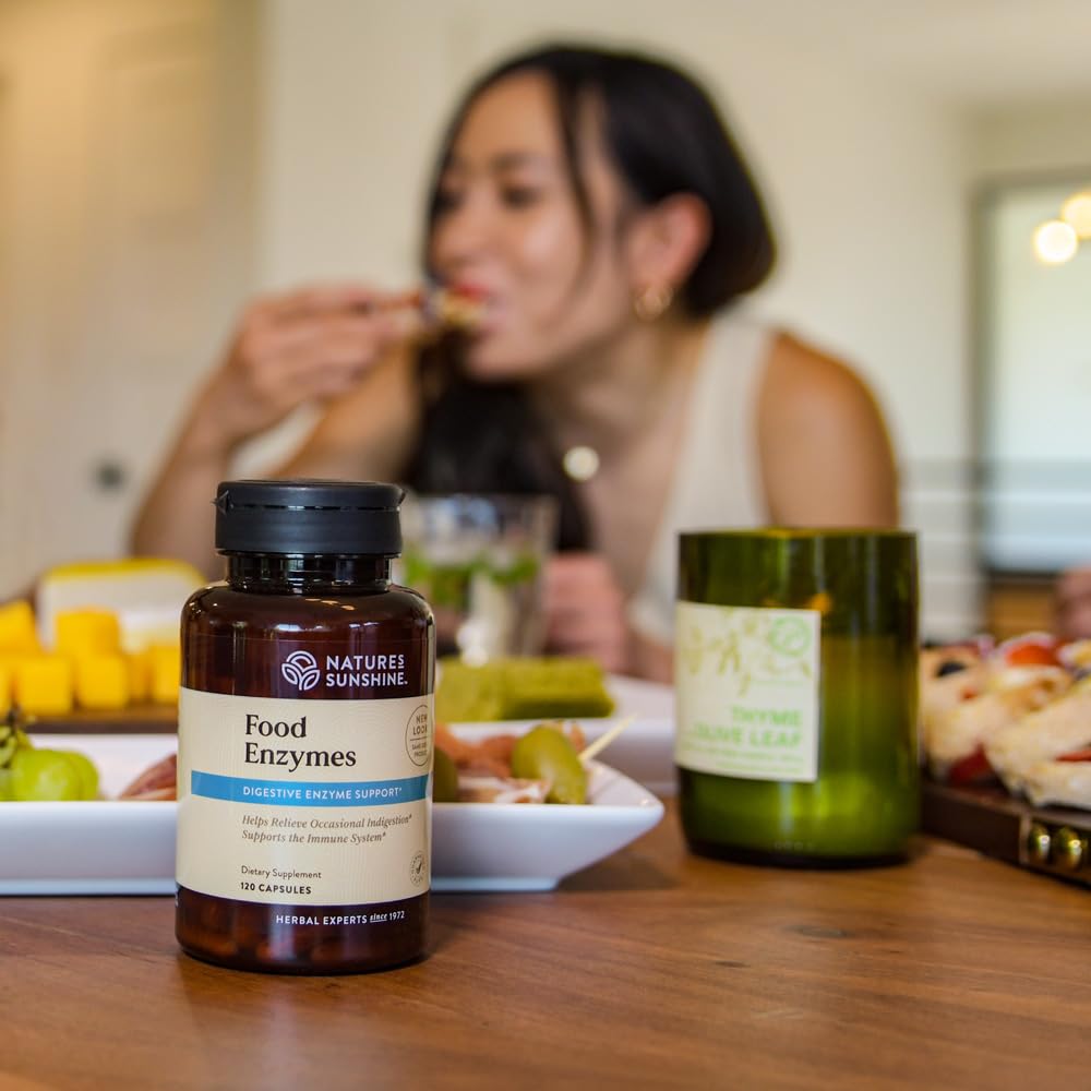 Nature's Sunshine etiqueta con ingredientes destacando prebióticos y probióticos