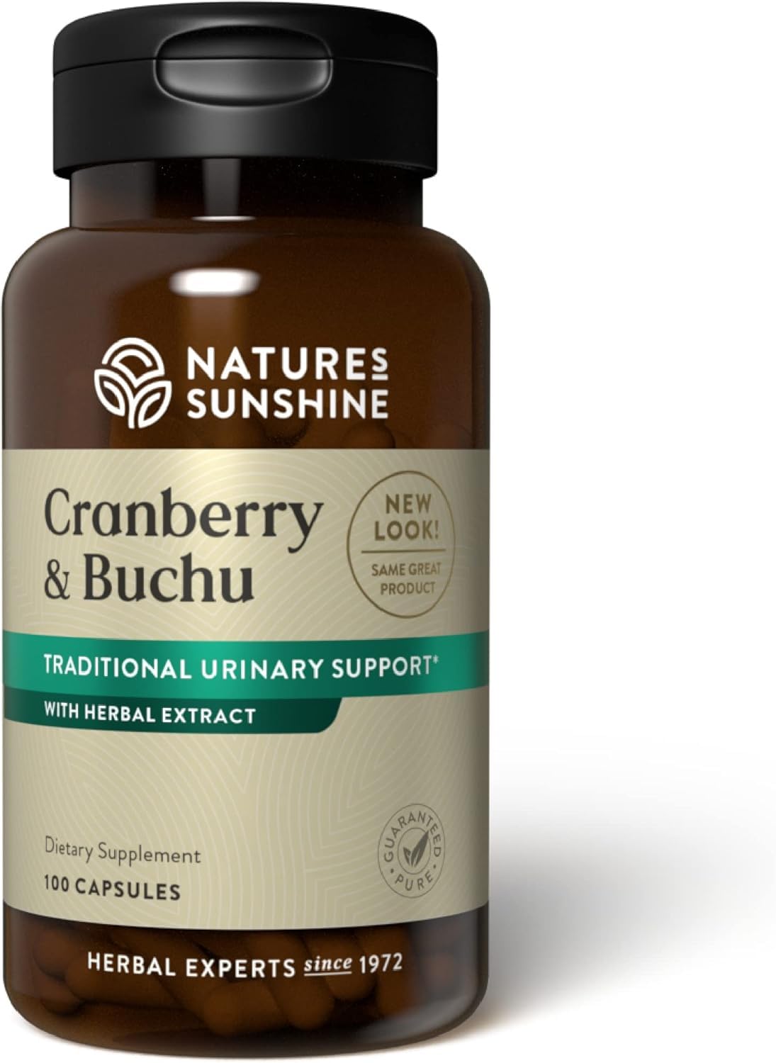 Nature's Sunshine frasco al frente mostrando el envase y conveniencia