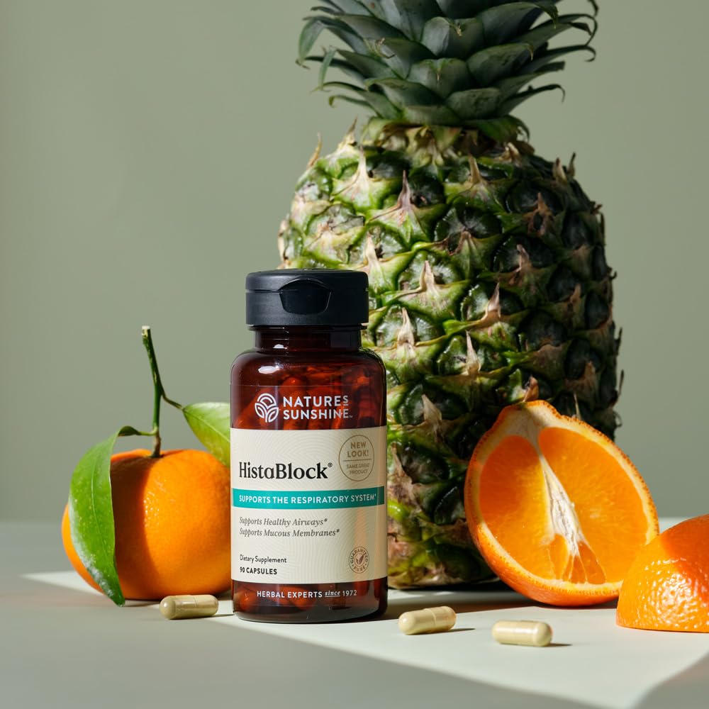 Nature's Sunshine HistaBlock en mano, facilidad de uso diario y dosificación práctica