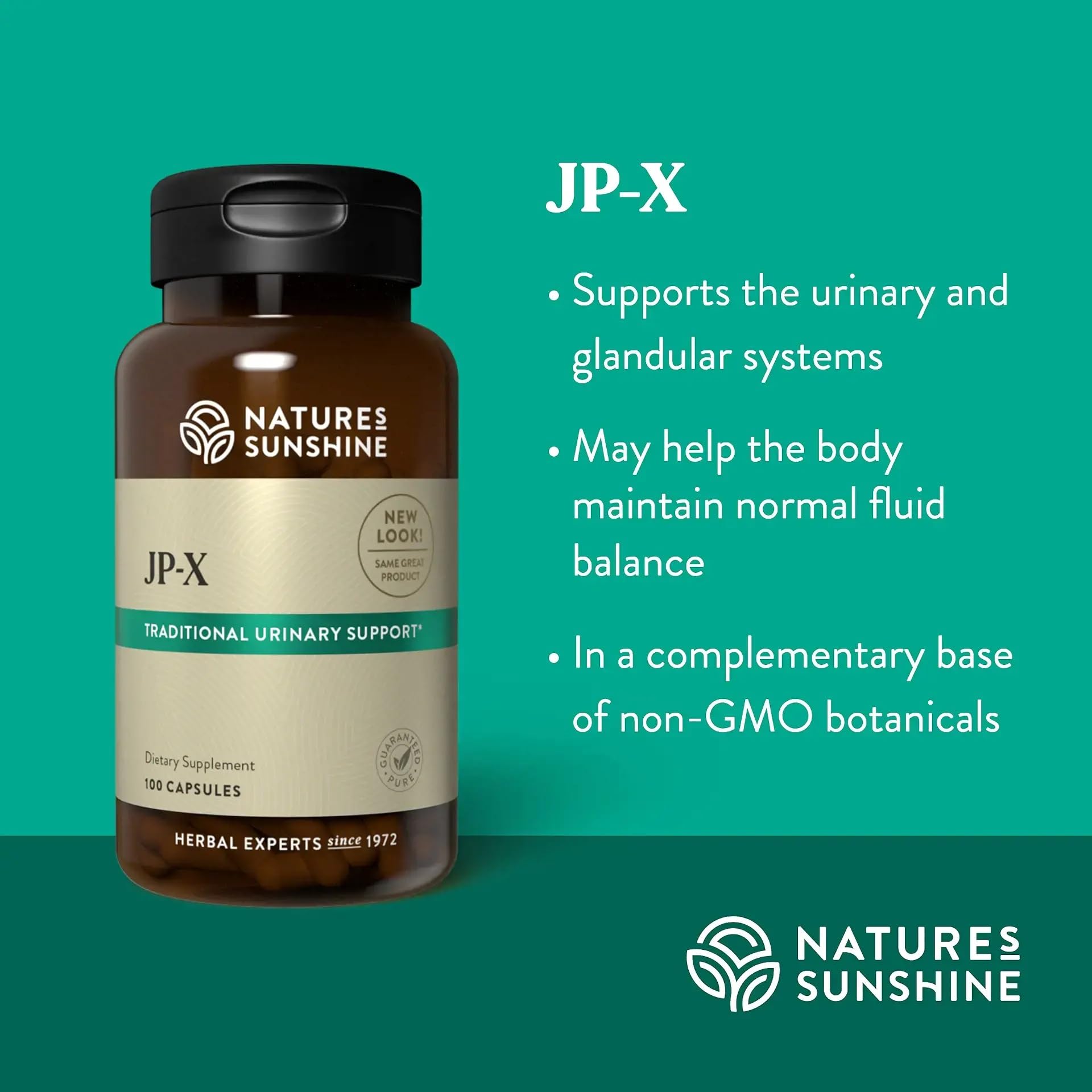 Nature's Sunshine JP-X cápsulas en primer plano resaltando textura y facilidad de ingestión