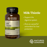 Nature's Sunshine etiqueta con ingredientes y concentración 80% silimarina