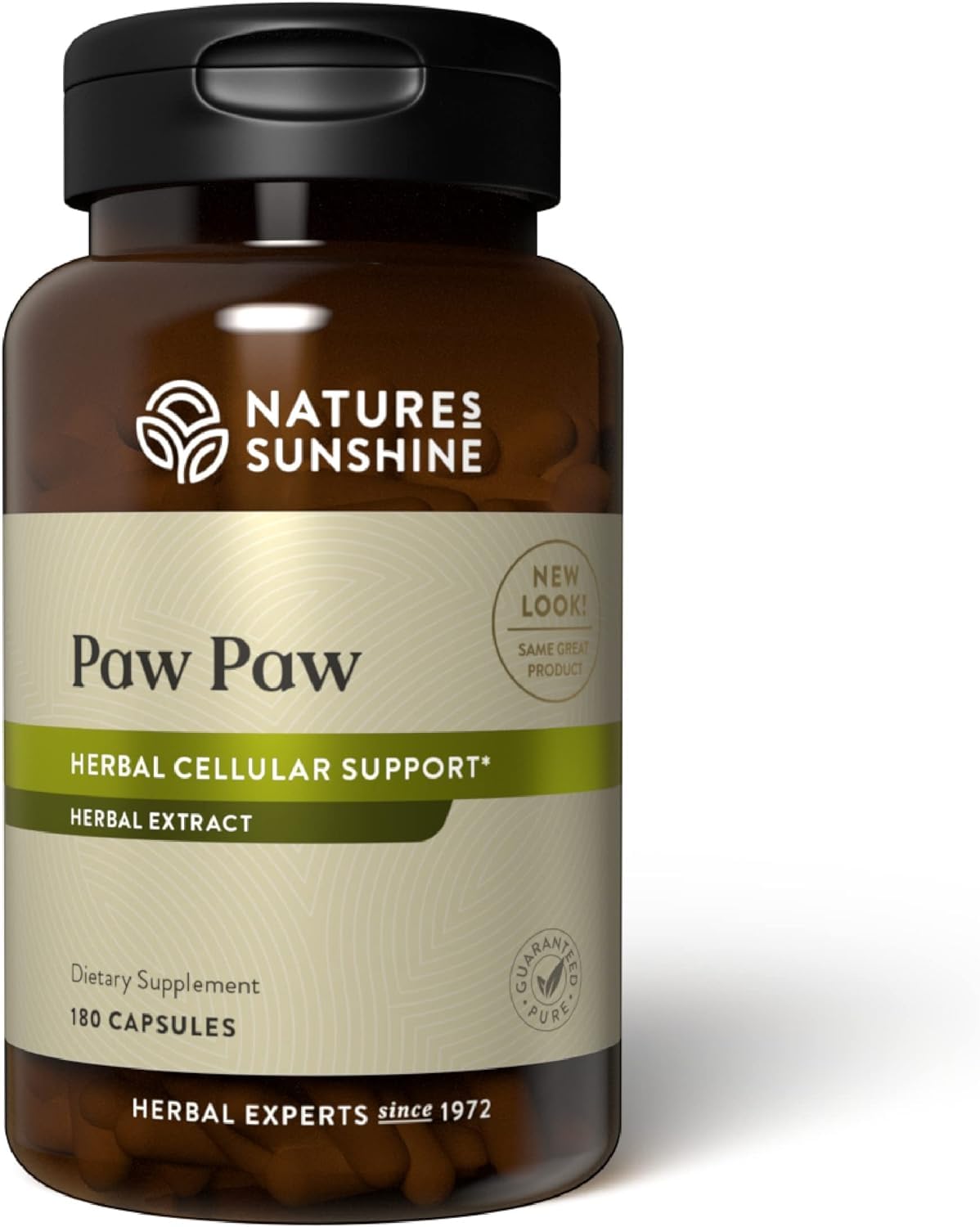 Nature's Sunshine frasco Paw Paw Cell-Reg frontal, visual de confianza