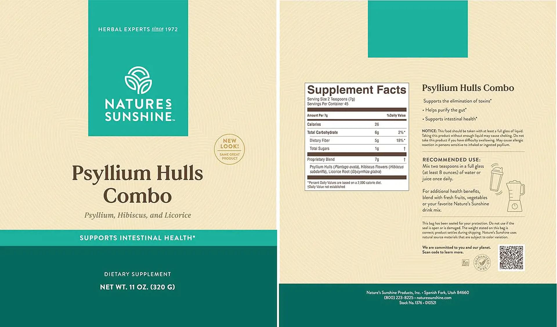 Nature's Sunshine preparado en batido, ilustra mezcla fácil y aporte de fibra diaria